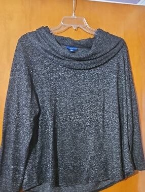 Apt. 9 Women's Charcoal Heather Cowl Neck Sweater